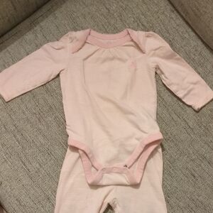 GAP Light Pink Long Sleeve Baby Bodysuit